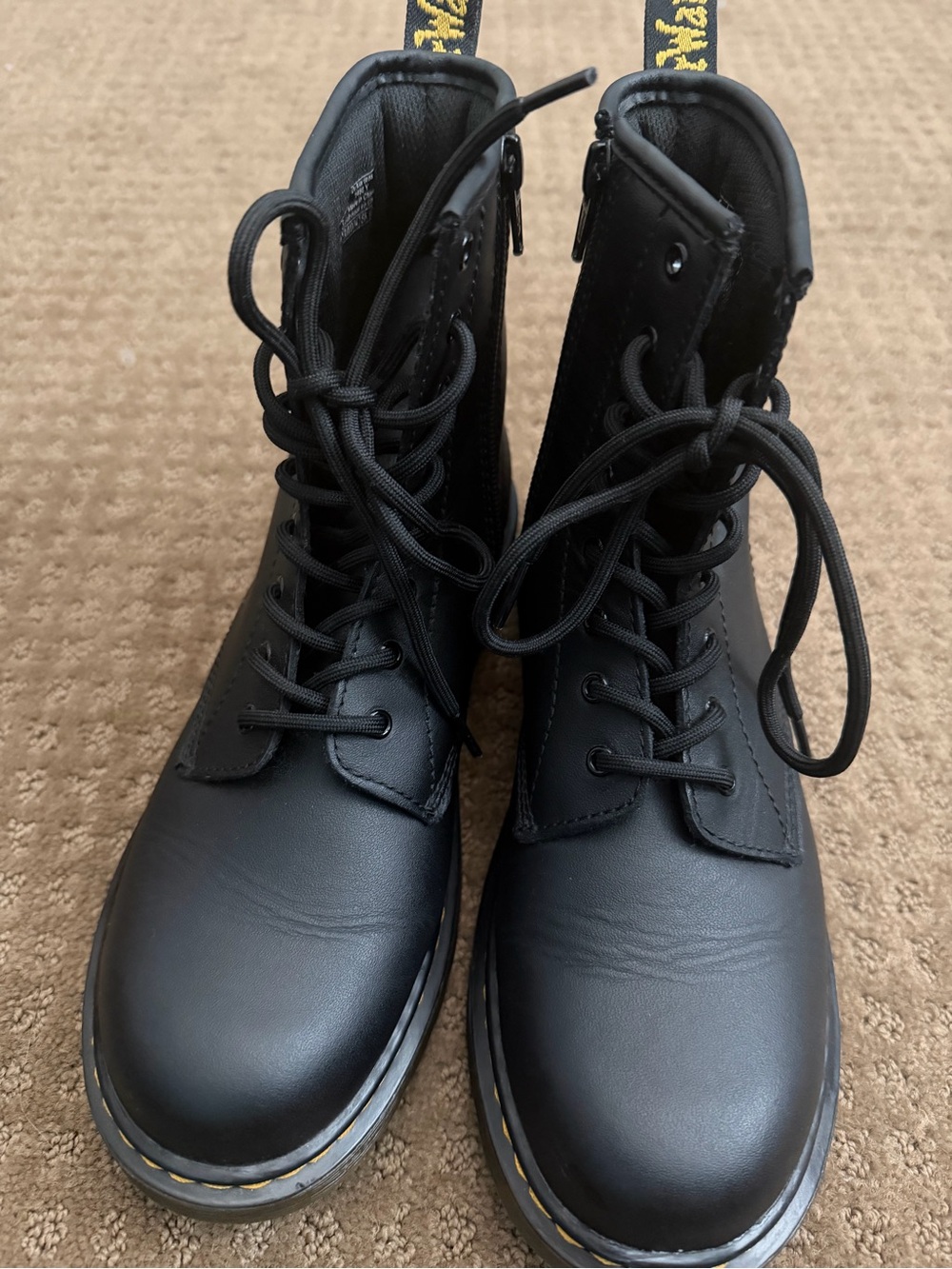 Dr. Martens Black Lace-Up Kids Boots